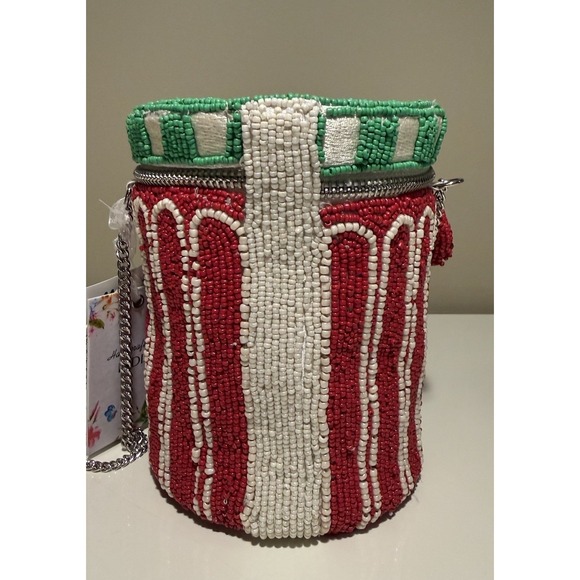 New Release Handcrafted In India Homemade Raspberry Jam Beaded Bag Viral TikTok - Picture 5 of 5